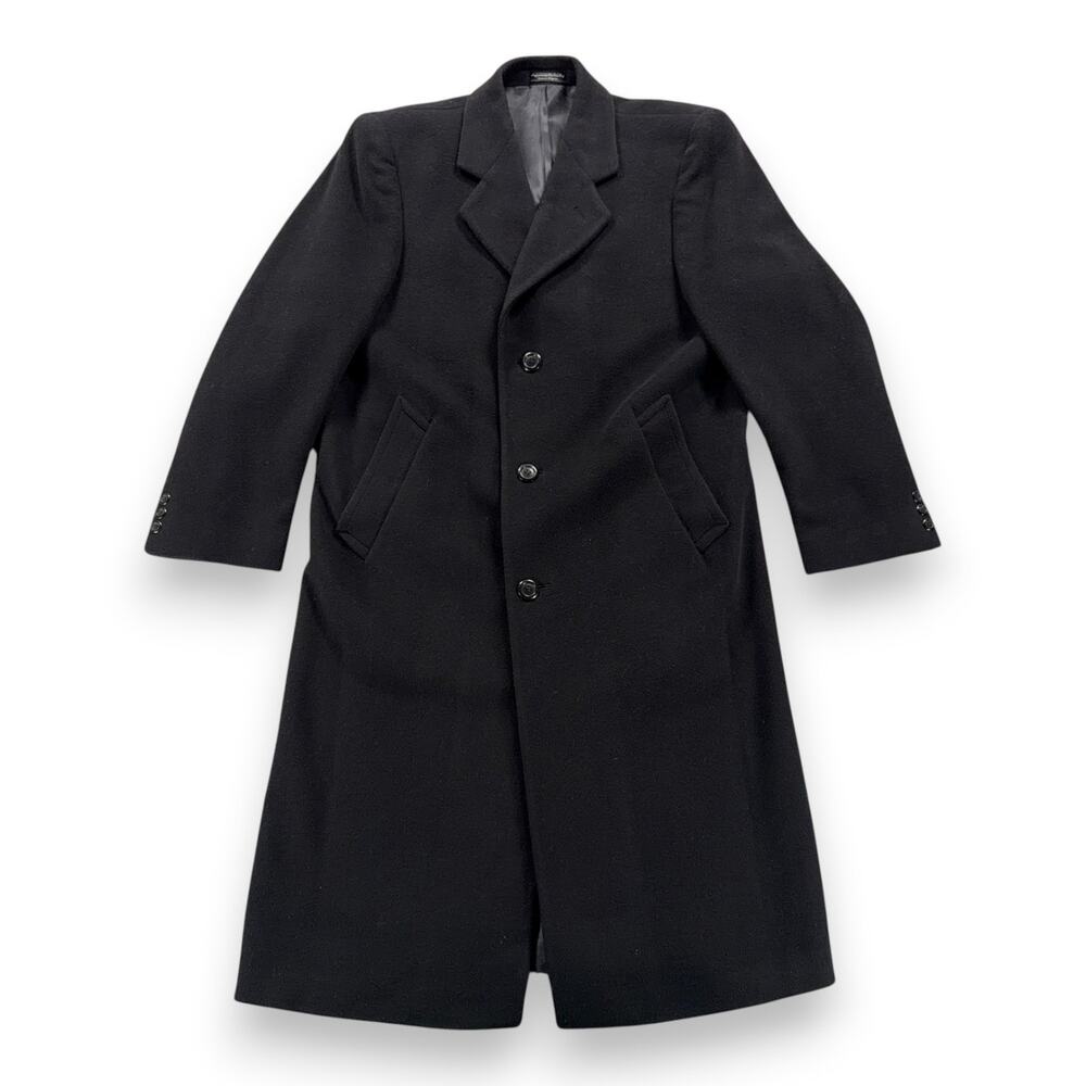 Silver Cloud Coat Adult MEDIUM 38 R Black Wool Cashmere Blend Satin Lined Long